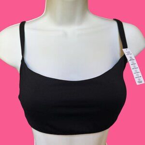 NWT Victoria Secret Pink Sport Bra Size Large Black Light Support Removable Pads